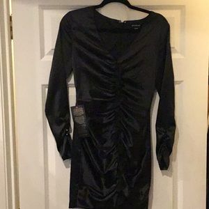Bebe lace front ruffle size 2 Mini dress runs sm